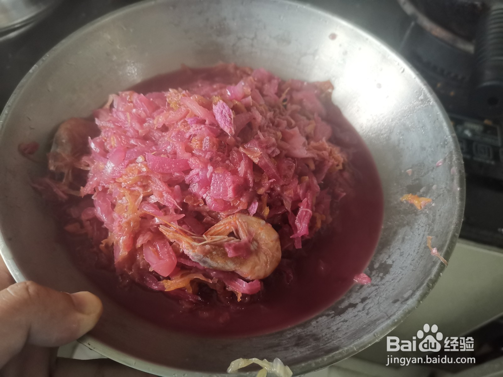 紫薯汤炖酸菜的做法