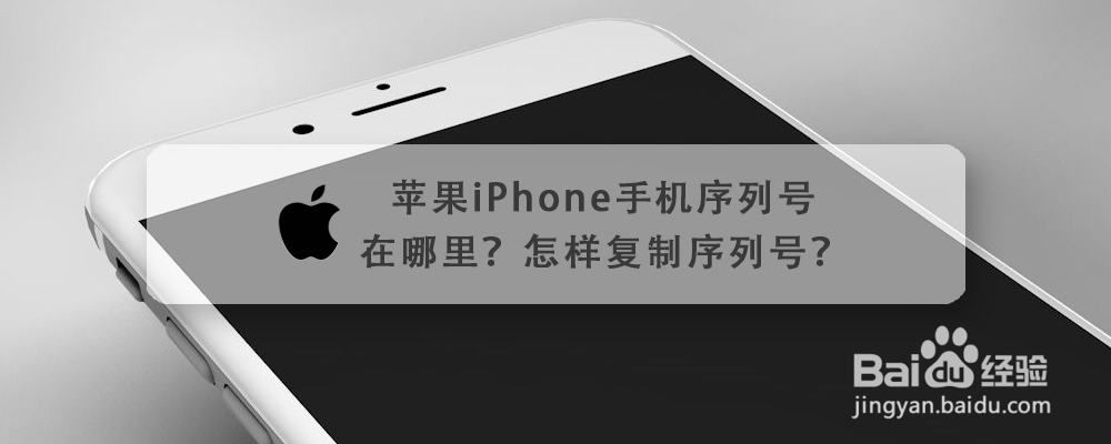 苹果iPhone手机序列号在哪里怎样复制序列号