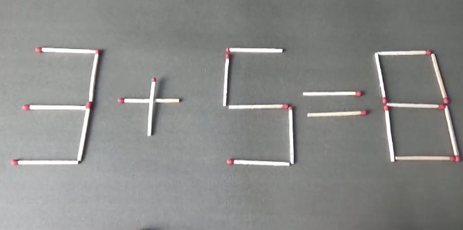 9+5=9移动一根火柴使等式成立,怎么移