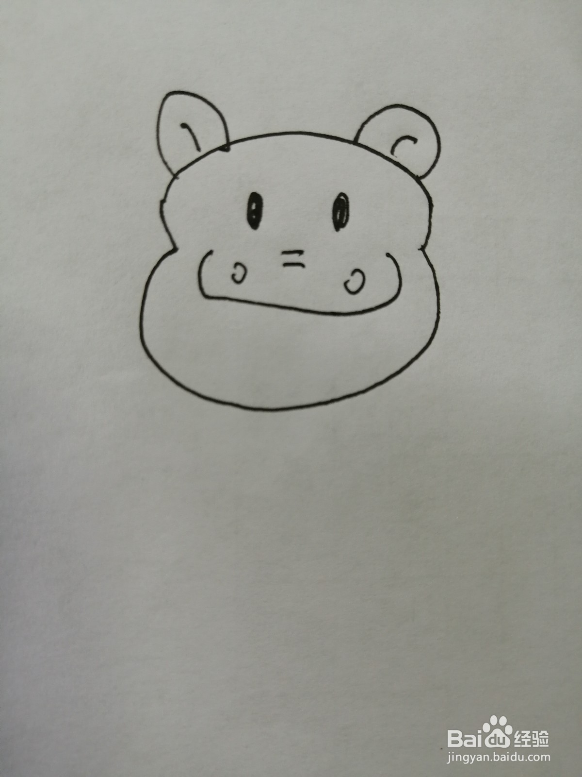 可爱的小河马怎么画