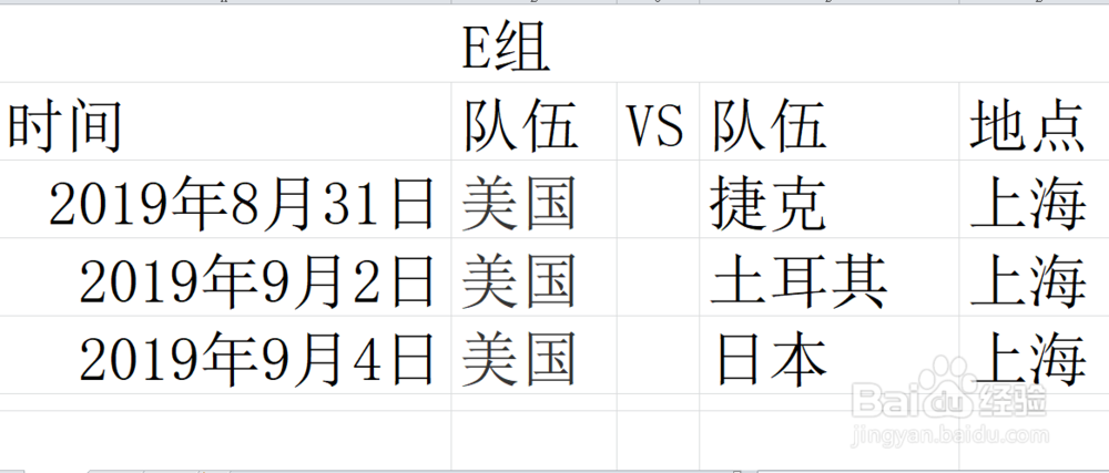 2019年男篮世界杯小组赛程时间安排表