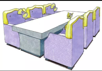 家具设计之主题餐厅家具手绘效果图表现