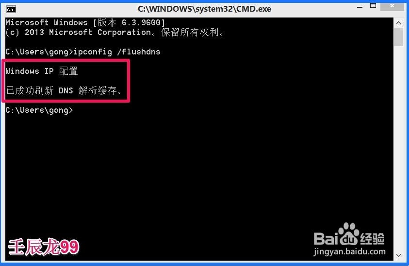Windows8系统清除DNS缓存的方法