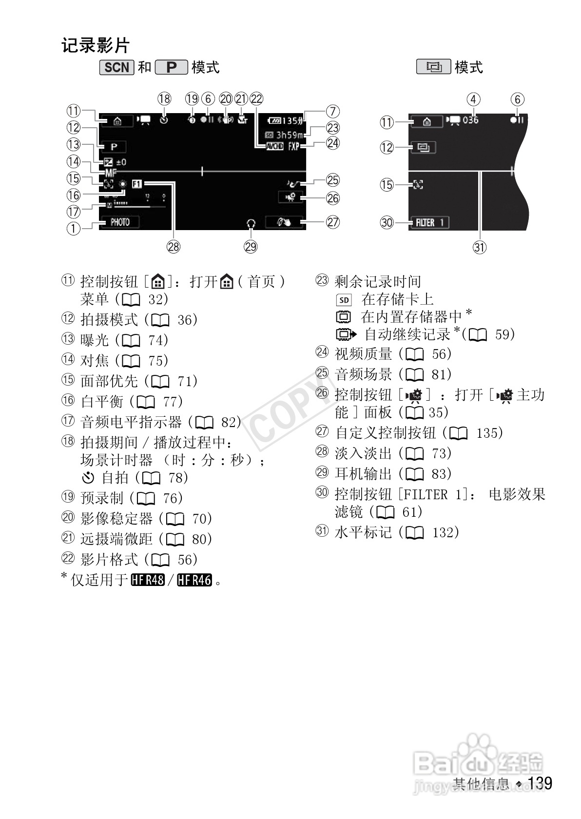 佳能HF R406数码摄像机使用说明书:[14]