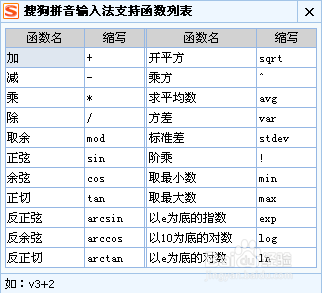 搜狗输入法如何进行数学运算