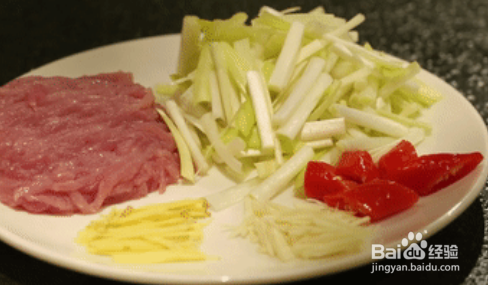 韭黄肉丝的做法
