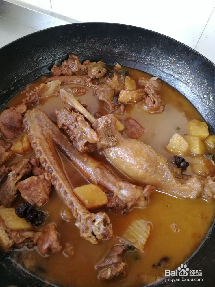 大鹅炖土豆美食教程!