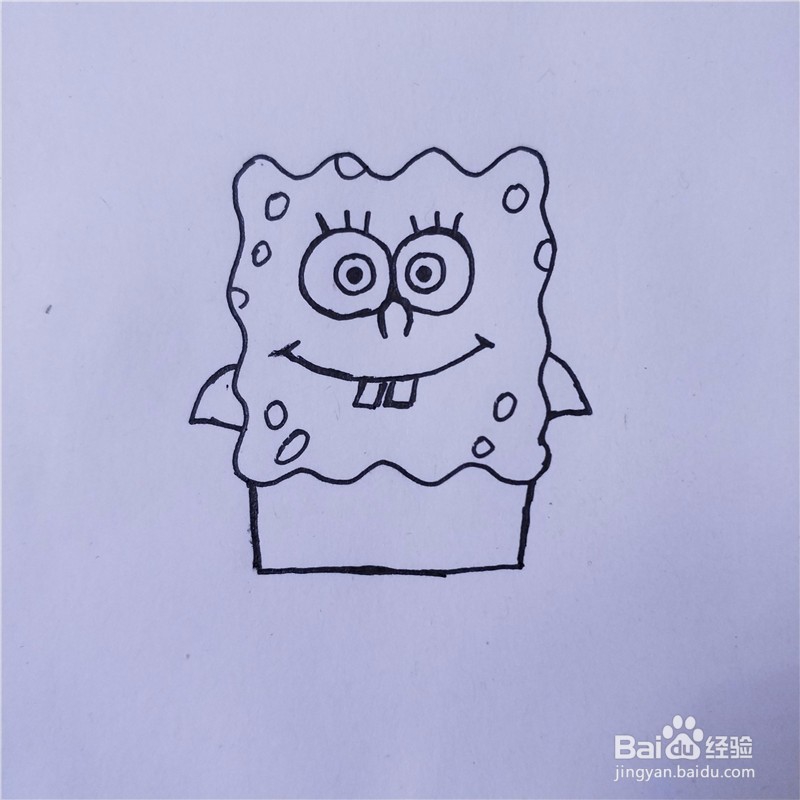 怎么画海绵宝宝的简笔画？