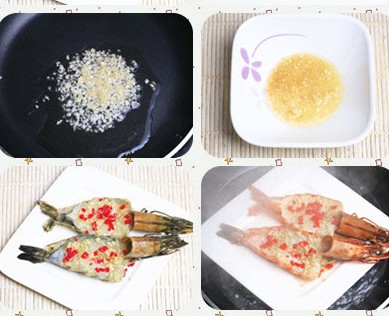 蒜蓉开边虾的做法