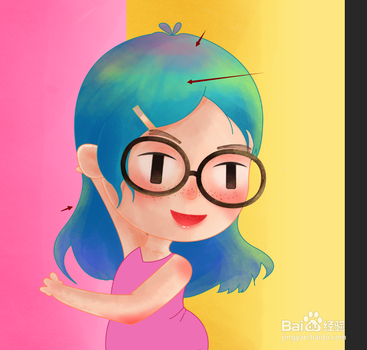 教你用ps+ai画一个跳舞的小孩插画