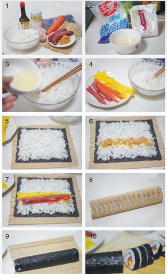 爽口寿司卷做法