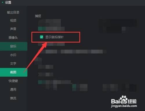 轻映录屏截图时如何能显示鼠标指针?