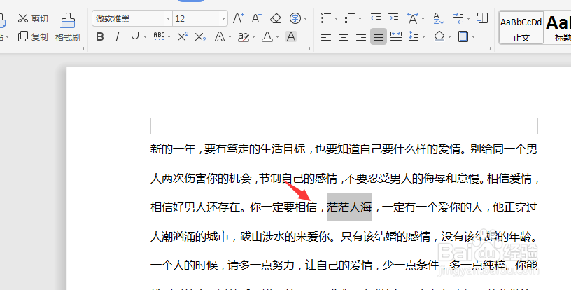 WPS文字文档中如何将多个字符合并为一个