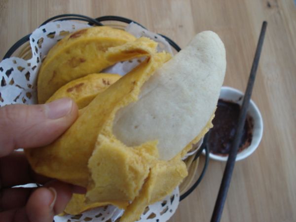 #网红美食我来做#象形香蕉馒头