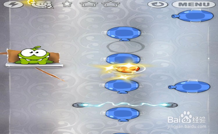手机游戏割绳子level3-25、level4-1三星攻略