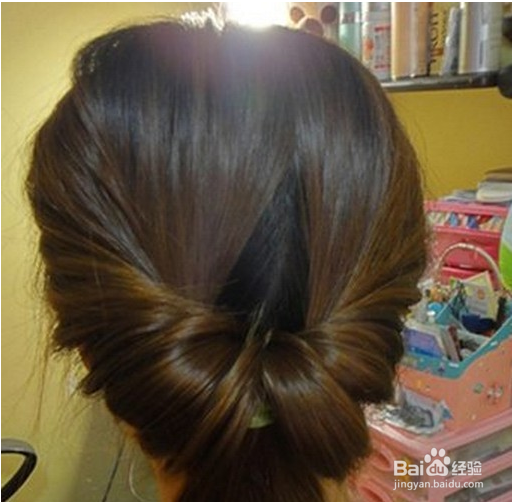 韩式复古鸟窝头盘发