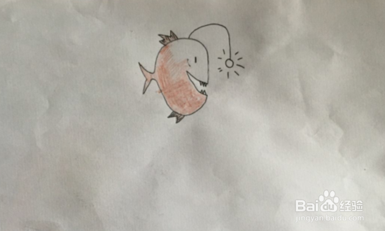 如何画自带灯泡的琵琶鱼