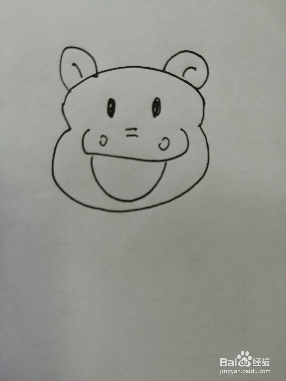 可爱的小河马怎么画