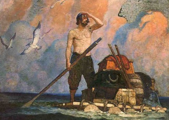 《鲁滨孙漂流记》第三章的内容梗概