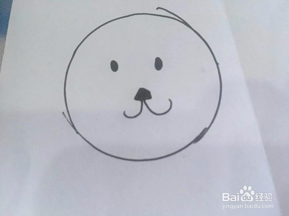 圆形画小动物