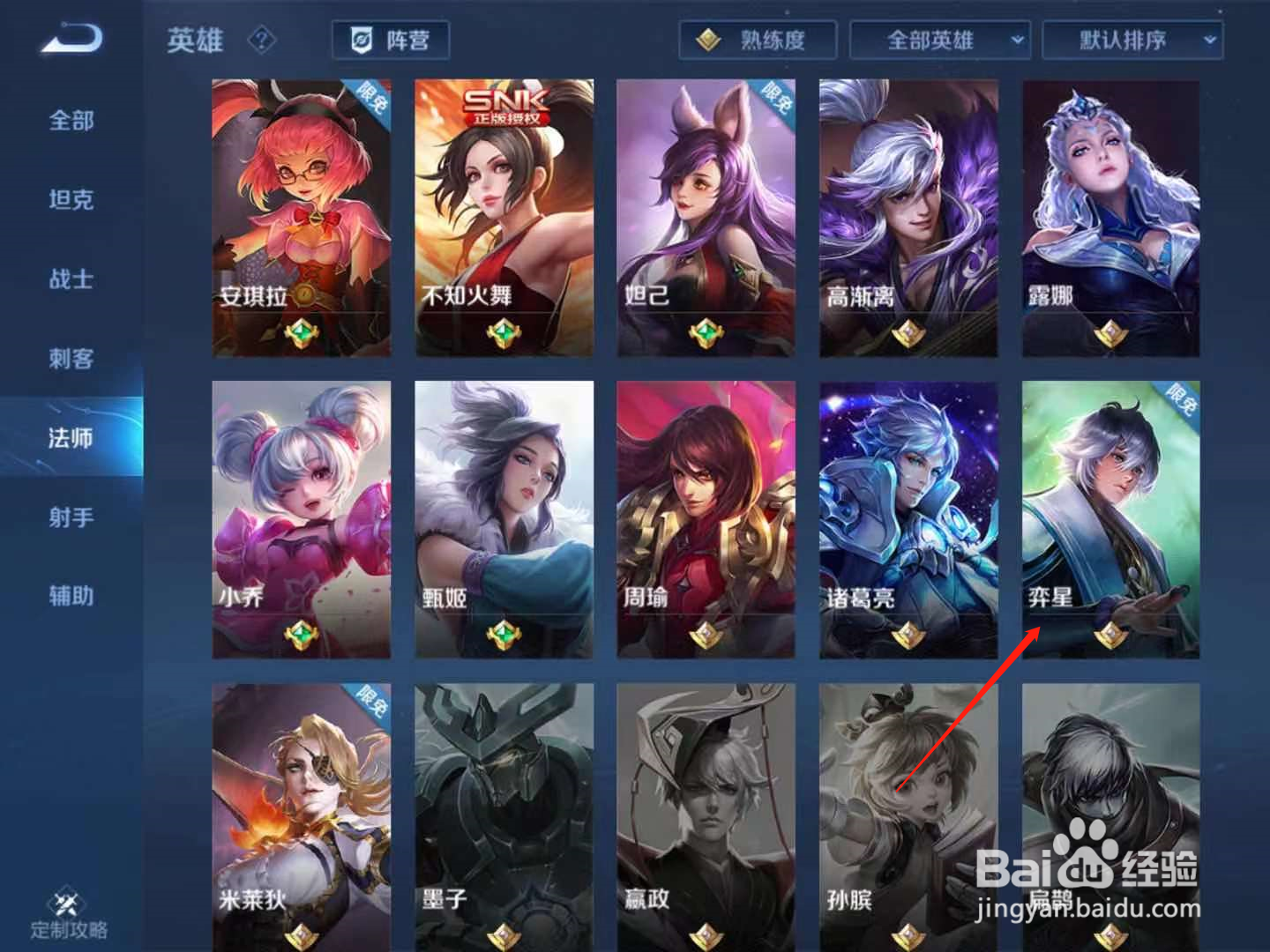 王者荣耀奕星图片