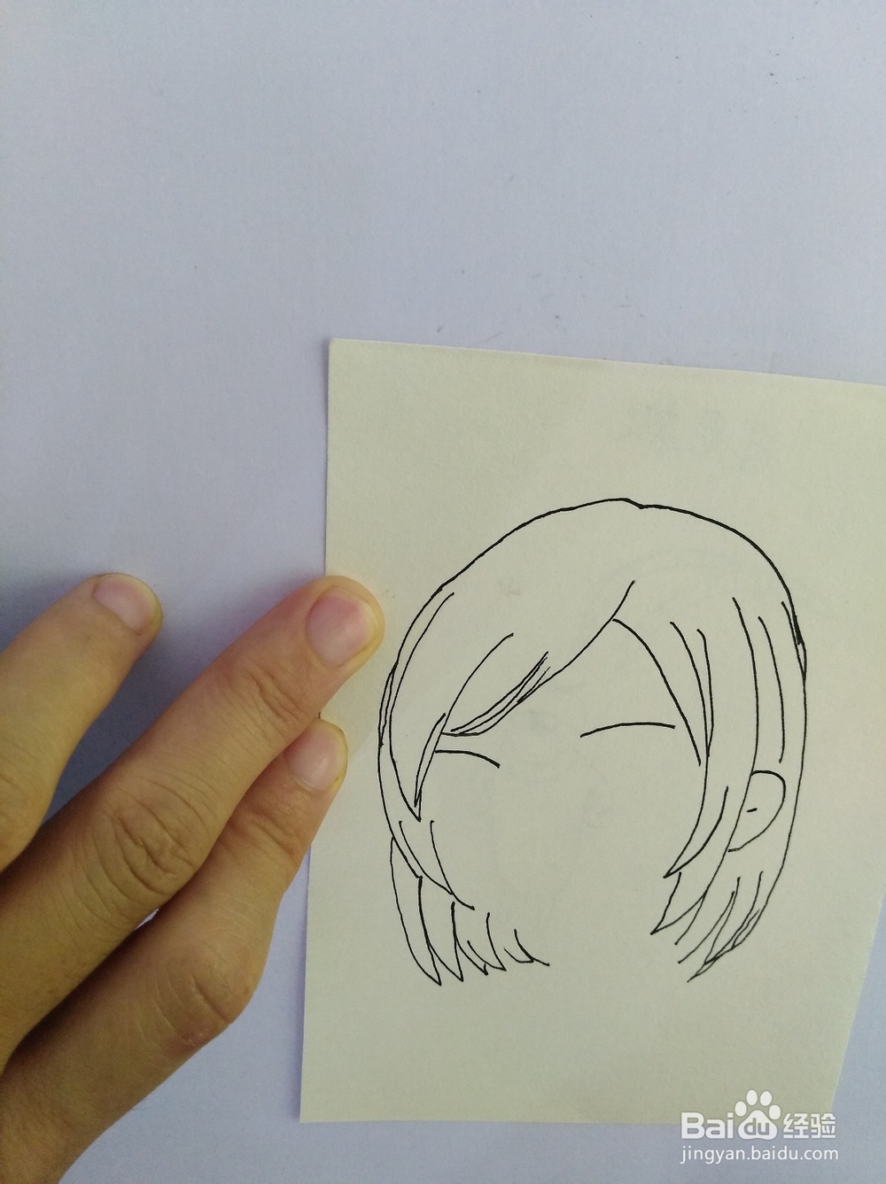 简笔画-画女孩头像