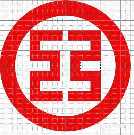 Photoshop制作工行logo