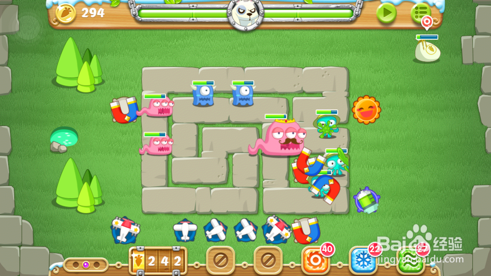 保卫萝卜2 地下庄园主题：[5]D13水晶、金萝卜