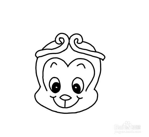 卡通孙悟空的简笔画