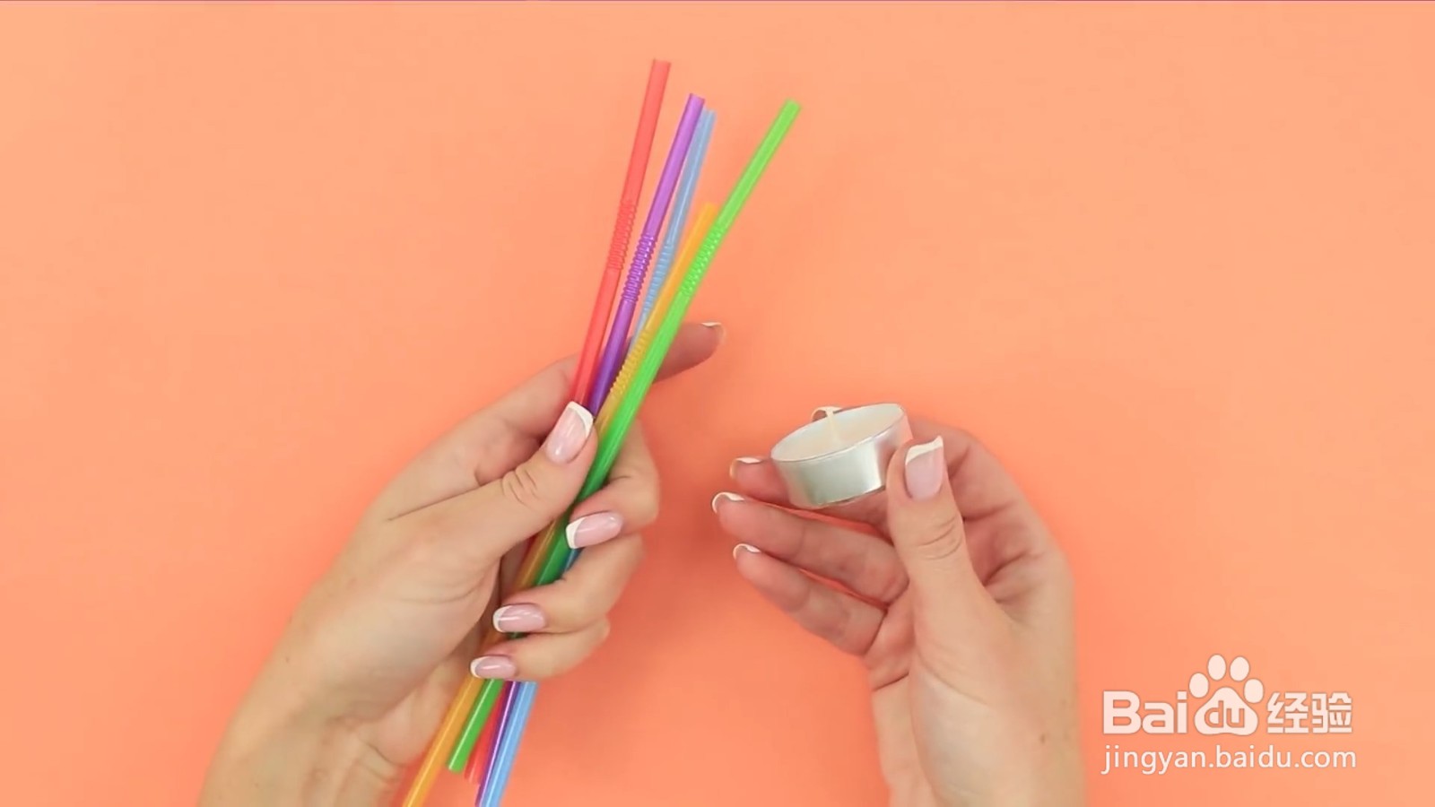 如何用彩色吸管diy美丽的发圈？