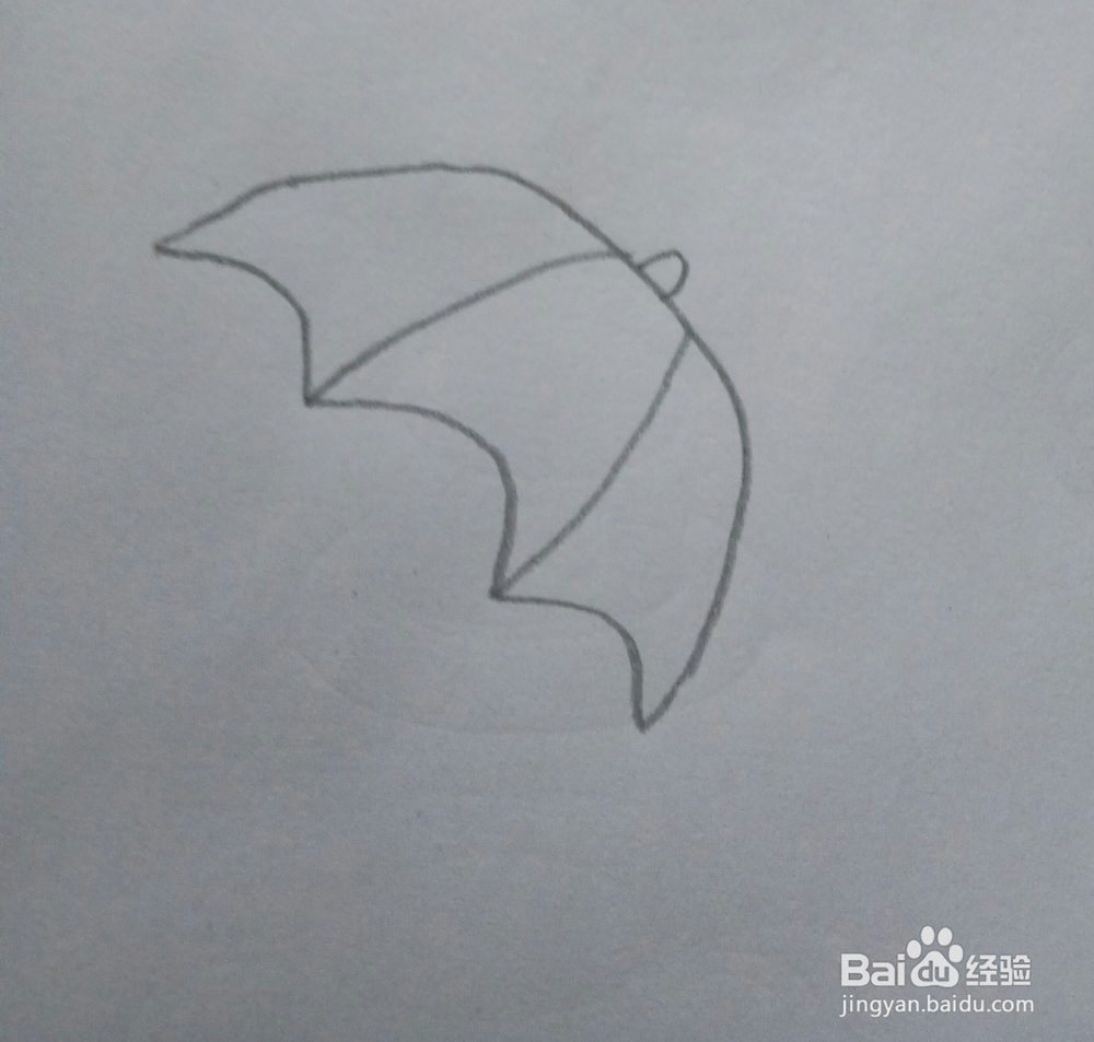 儿童简笔画伞画法三