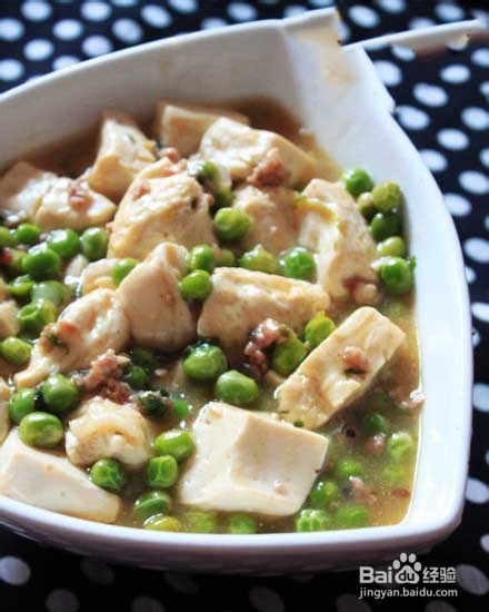 豌豆溜豆腐做法