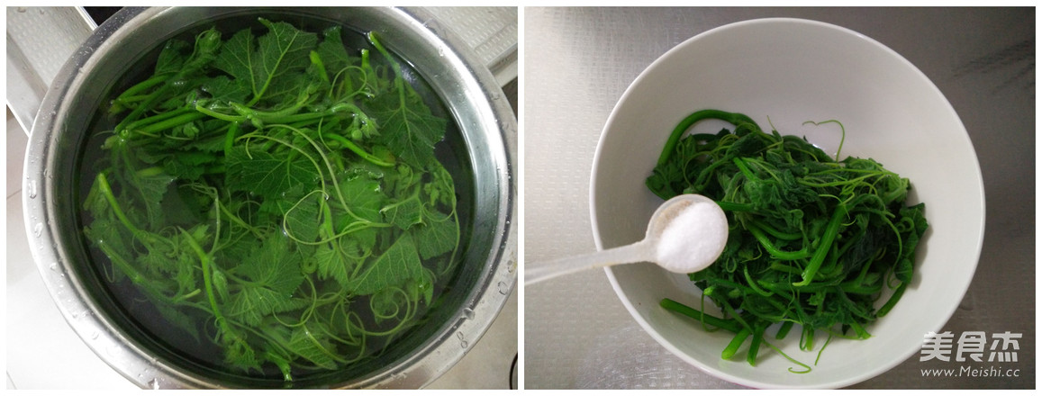 凉拌南瓜尖的做法