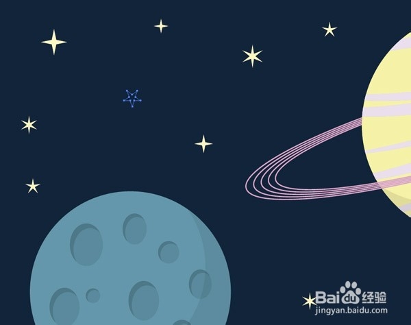 初级插画教程：卡通风格的空间场景(下)