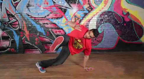 学跳breaking的旋转动作