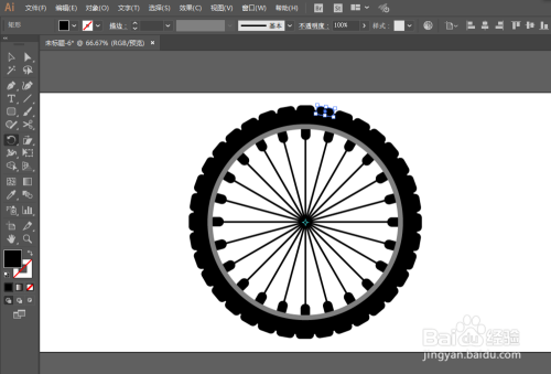 如何用ILLUSTRATOR绘制自行车轮胎