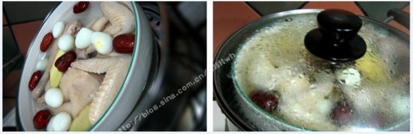 四圆炖三黄鸡汤