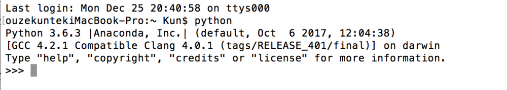 在macOS下安装Python 3