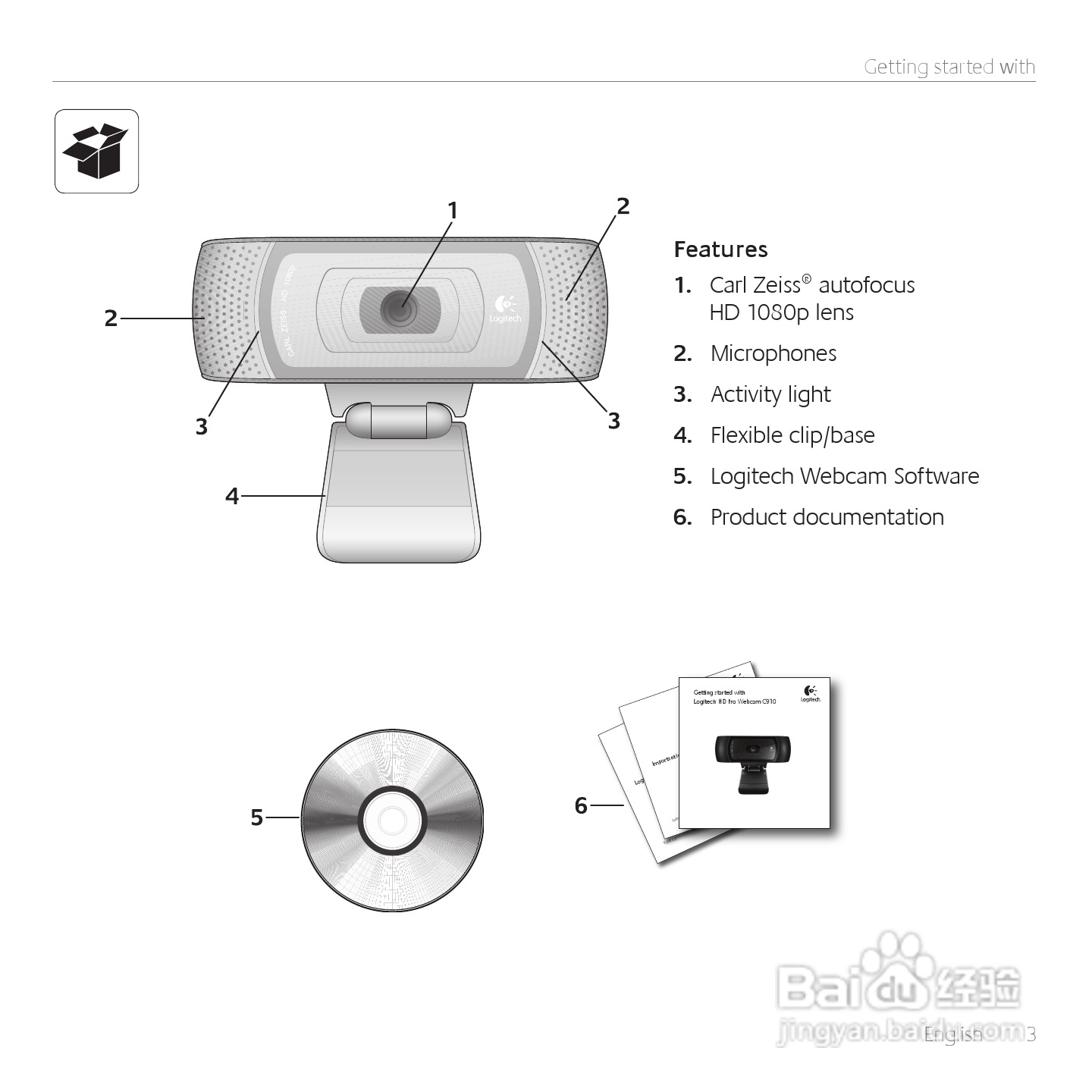 罗技 HD Pro网路摄影机C910使用手册:[1]