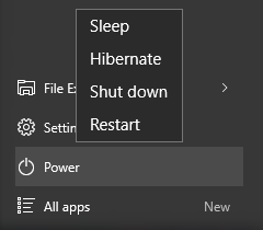Windows 10 找回休眠选项