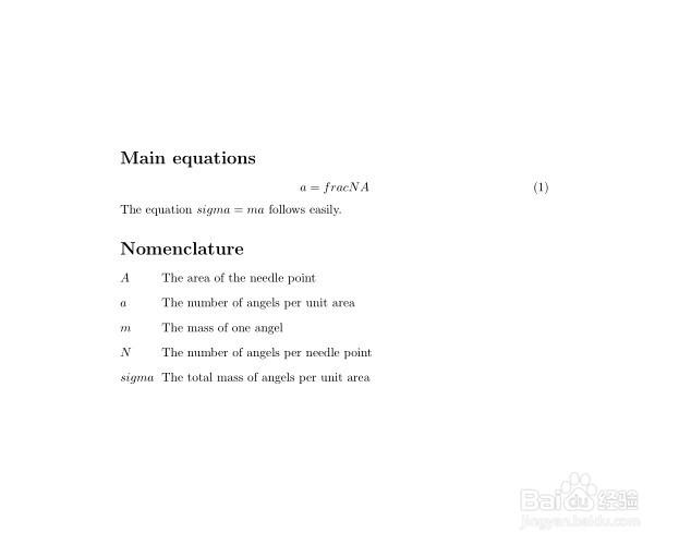 Latex Nomenclature 包添加术语表方法