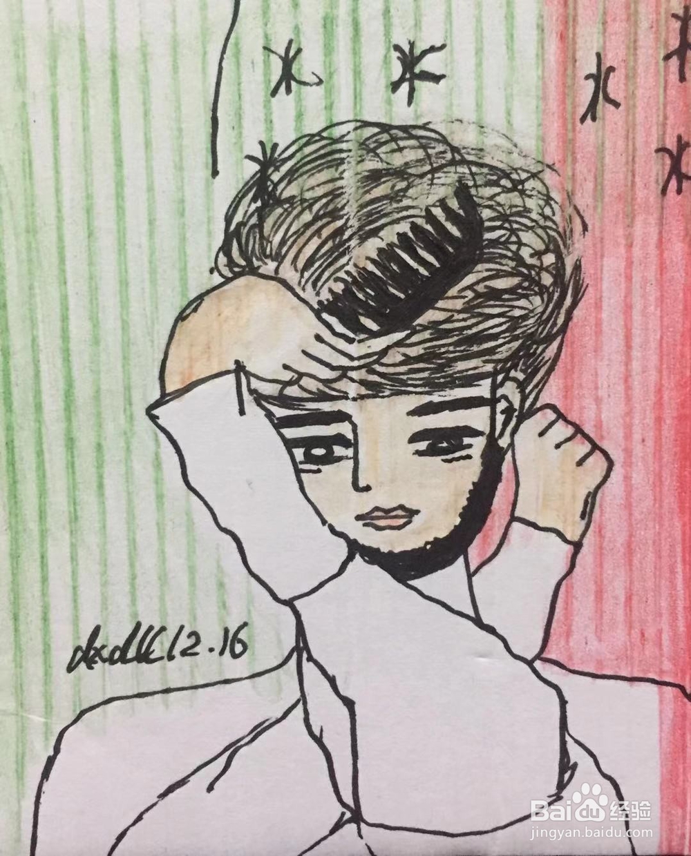 简笔画教程之型男