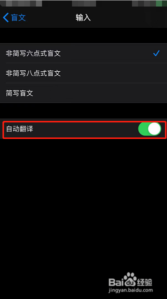 苹果手机怎么设置旁白盲文输入自动翻译功能