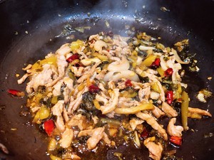 酸菜肉丝炒毛豆