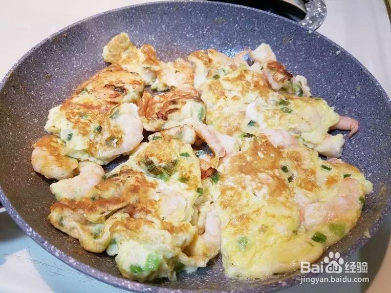 怎样做出家常菜系列之虾仁葱花蛋