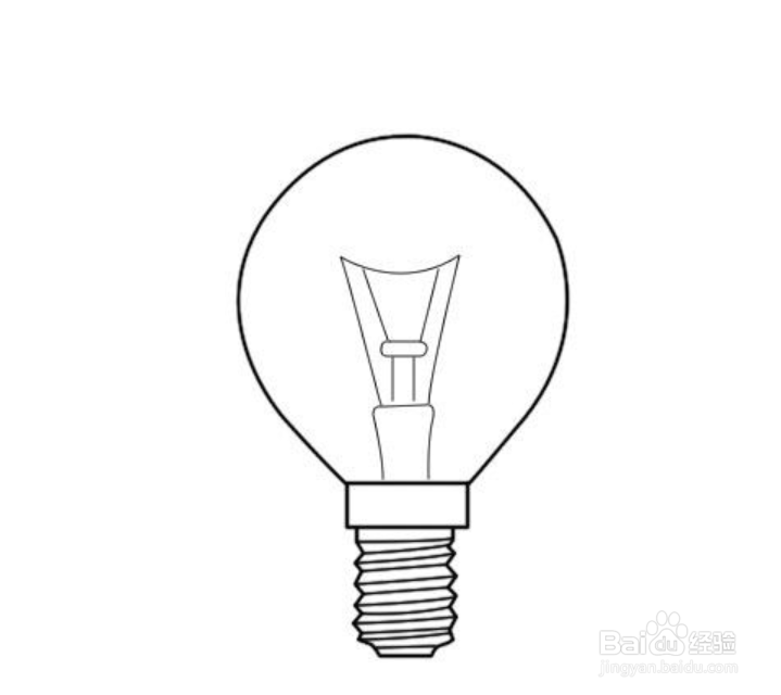 如何画灯泡简笔画