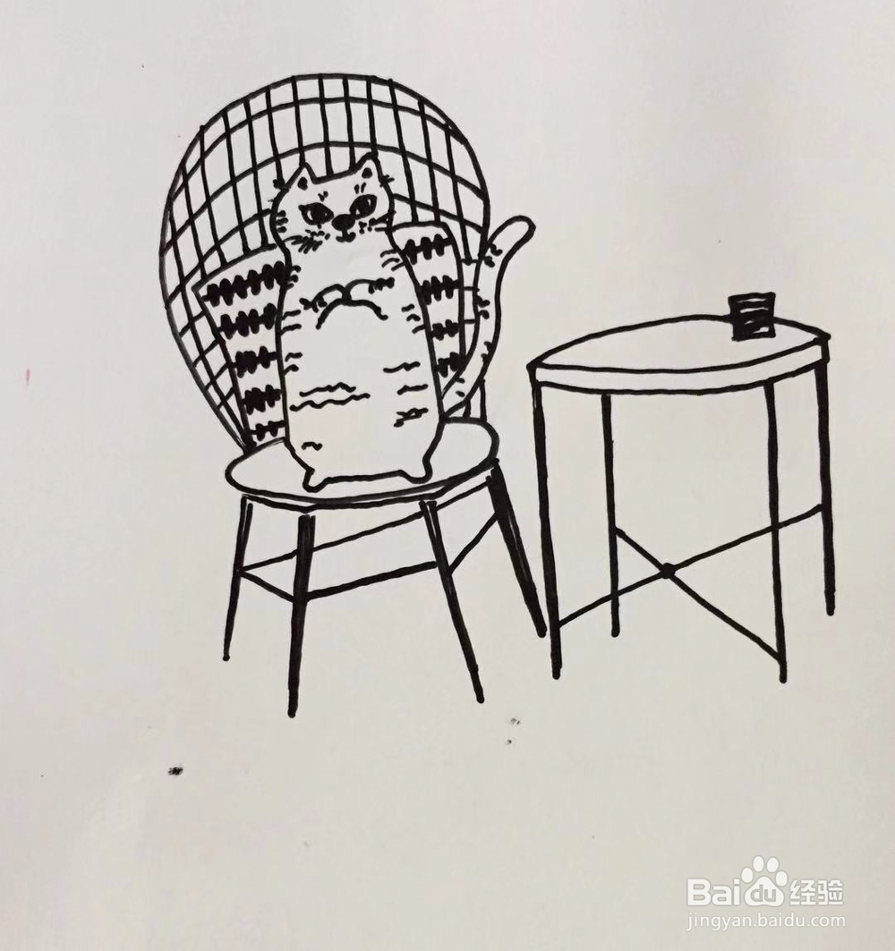 茉莉蜡笔手绘之卖萌猫咪