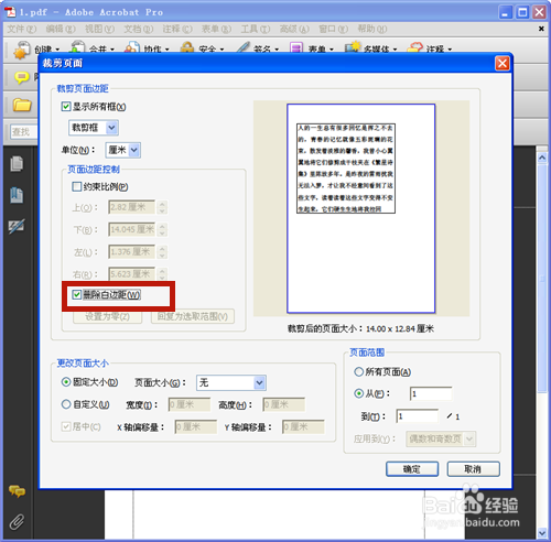 PDF文件如何裁剪页面？