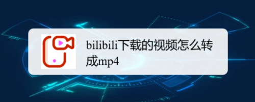 bilibili下载的视频怎么转成mp4