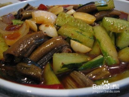 黄瓜焖黄鳝的制作方法